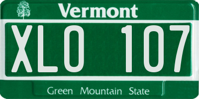 VT license plate XLO107