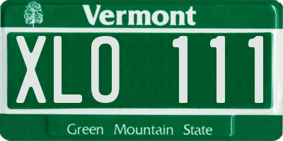 VT license plate XLO111