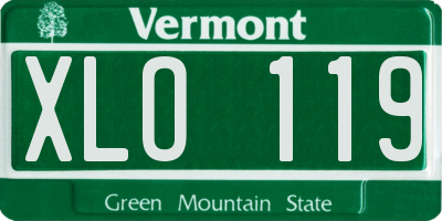 VT license plate XLO119