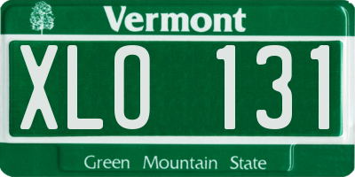 VT license plate XLO131