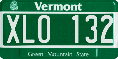 VT license plate XLO132