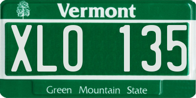 VT license plate XLO135