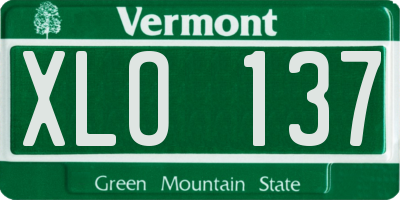 VT license plate XLO137