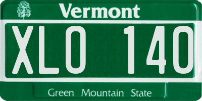 VT license plate XLO140