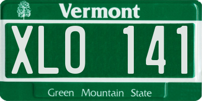 VT license plate XLO141