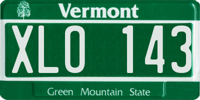 VT license plate XLO143