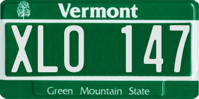 VT license plate XLO147