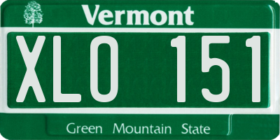 VT license plate XLO151