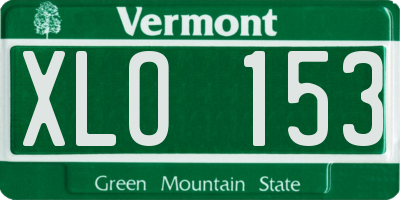 VT license plate XLO153