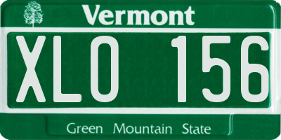VT license plate XLO156