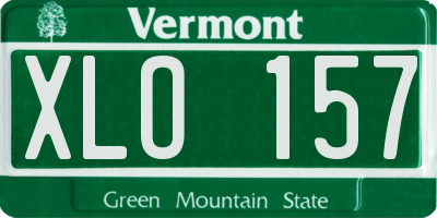 VT license plate XLO157