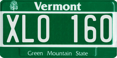 VT license plate XLO160