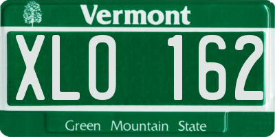 VT license plate XLO162