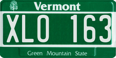 VT license plate XLO163