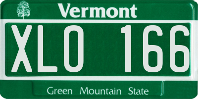 VT license plate XLO166