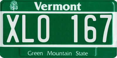 VT license plate XLO167