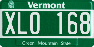 VT license plate XLO168