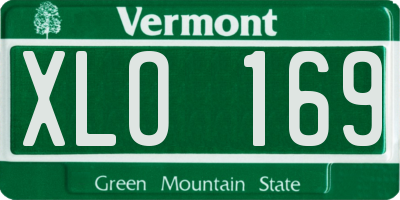 VT license plate XLO169
