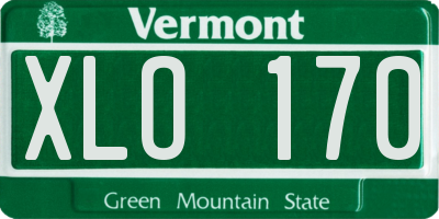 VT license plate XLO170