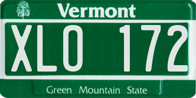 VT license plate XLO172
