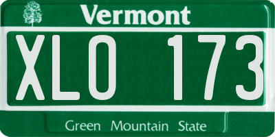 VT license plate XLO173