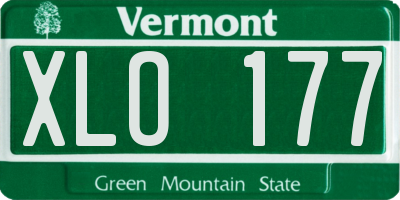 VT license plate XLO177
