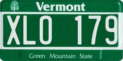 VT license plate XLO179