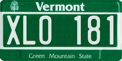 VT license plate XLO181