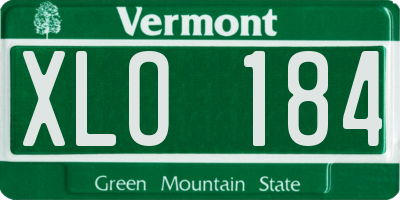 VT license plate XLO184