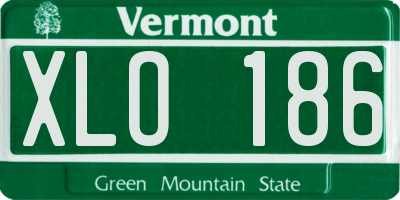 VT license plate XLO186