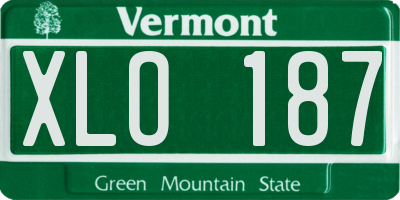 VT license plate XLO187