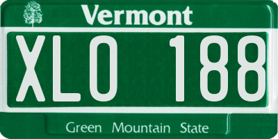 VT license plate XLO188