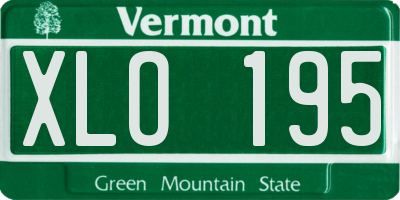VT license plate XLO195