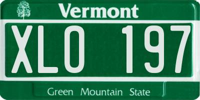 VT license plate XLO197