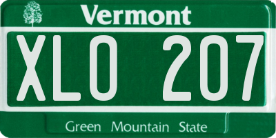 VT license plate XLO207