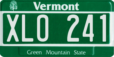 VT license plate XLO241