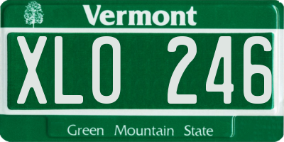 VT license plate XLO246
