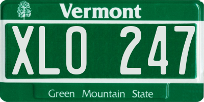 VT license plate XLO247