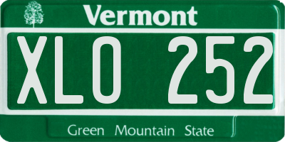 VT license plate XLO252