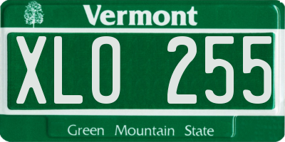 VT license plate XLO255