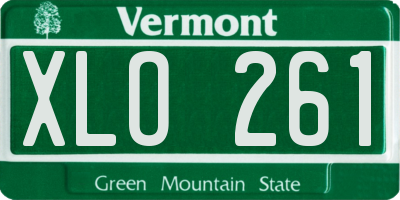 VT license plate XLO261
