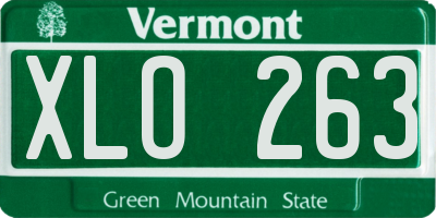 VT license plate XLO263