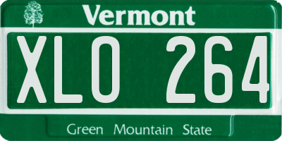 VT license plate XLO264