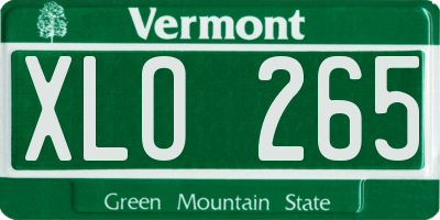 VT license plate XLO265
