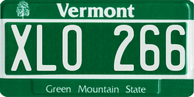 VT license plate XLO266