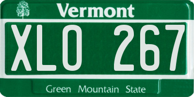 VT license plate XLO267