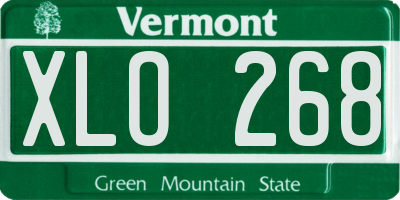VT license plate XLO268