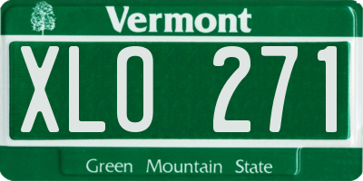 VT license plate XLO271