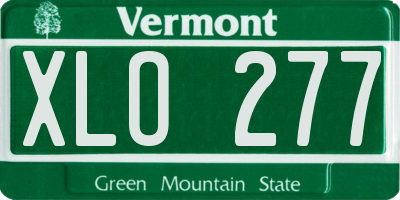 VT license plate XLO277