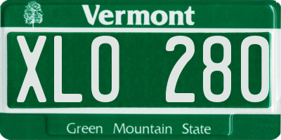 VT license plate XLO280
